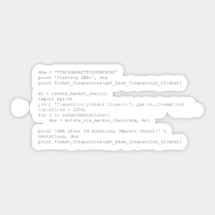 Get Your Code ON (White) - Coding Bioinformatics Programmer Sticker